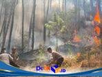Polres Ponorogo dan Tim Gabungan Tembus Medan Curam Lereng Gunung Limas Padamkan Api Karhutla