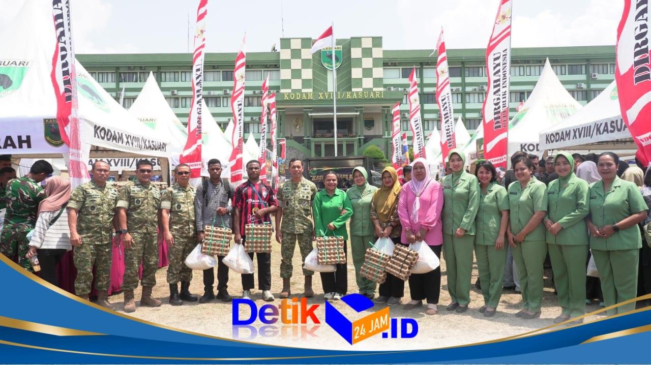 Semarak HUT ke-81 TNI, Kodam XVIII/Kasuari laksanakan Bazar dan Pasar Murah