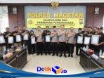 Polres Magetan Beri Penghargaan untuk 13 Korlap PSHT atas Dedikasi Jaga Kamtibmas